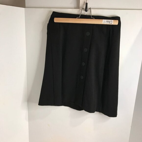 CABi WOMENS BLACK PONTE UTILITY SKIRT SIZE 2 - Picture 2 of 7